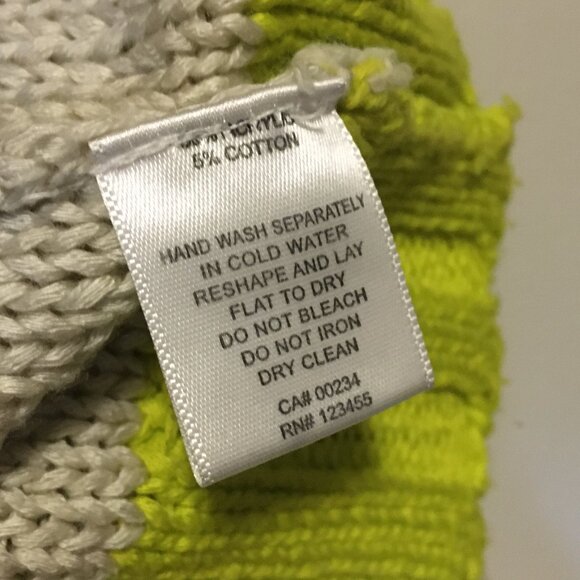 Design Lab Grey and Acid Yellow Slouchy Knit Sweater - Picture 8 of 13